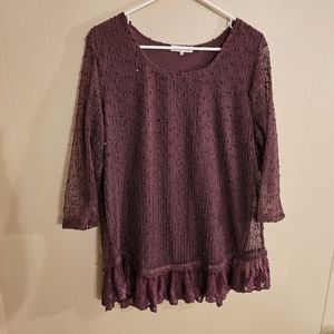 Indigo Soul Mauve Boho Cottagecore Top